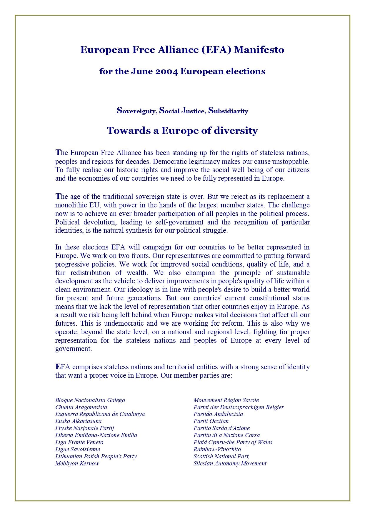 Cover for 2004: Towards a Europe of diversity